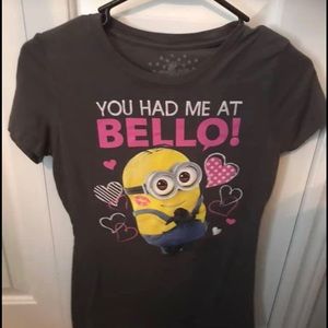 Universal Studios Gray Minions Print T-shirt